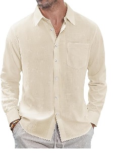 Camisa Lino Beige